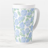 Elegant Blue Green Hydrangea Preppy Latte Mok (Rechterhoek)