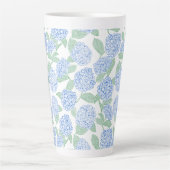 Elegant Blue Green Hydrangea Preppy Latte Mok (Voorkant)