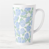 Elegant Blue Green Hydrangea Preppy Latte Mok (Rechts)