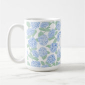 Elegant Blue Green Hydrangea Preppy Personalised Koffiemok (Links)