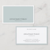 Elegant Blue Green Minimalist Modern Simple Plain Visitekaartje (Voorkant / Achterkant)