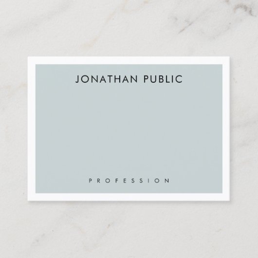 Elegant Blue Green Minimalistics Modern Sjabloon M Visitekaartje (Voorkant)