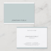 Elegant Blue Green Simple Sjabloon Modern Trendy Visitekaartje (Voorkant / Achterkant)