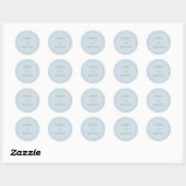 Elegant Blue Green Stripes Wedding Ronde Sticker (Vel)