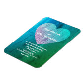 Elegant Blue Green Twilight Wedding Magnet Card Magneet (Linkerzijde)