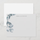 Elegant Blue Greenery - Speciaal verhaal Notitiekaartje (Voorkant / Achterkant)