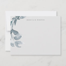 Elegant Blue Greenery - Speciaal verhaal Notitiekaartje