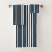 Elegant Blue Grey Franse stripper Bad Handdoek (Insitu)