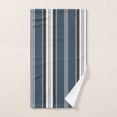 Elegant Blue Grey Franse stripper Bad Handdoek (Handdoek)