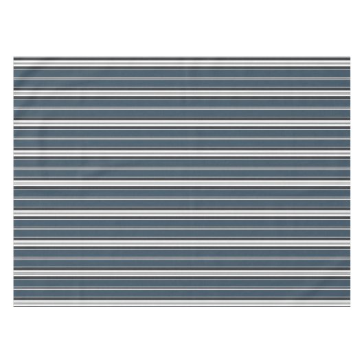 Elegant Blue Grey Franse stripper Tafelkleed (Voorkant (Horizontaal))