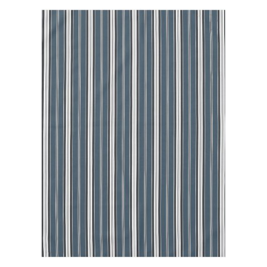 Elegant Blue Grey Franse stripper Tafelkleed (Voorkant)