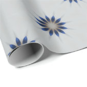 Elegant Blue Grey Kaleidoscope Flower Floral Cadeaupapier (Rol Hoek)