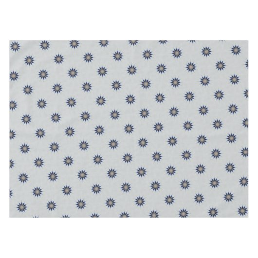 Elegant Blue Grey Kaleidoscope Flower Pattern Tafelkleed (Voorkant (Horizontaal))