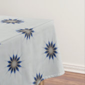 Elegant Blue Grey Kaleidoscope Flower Pattern Tafelkleed (Voorbeeld)