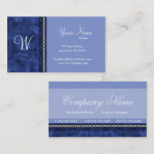 Elegant Blue Grunge Visitekaartjes (Voorkant / Achterkant)