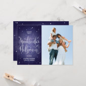 Elegant Blue  Halloween-fotokaart Kaart (Voorkant / Achterkant in situ)