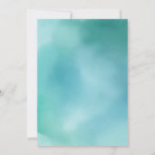 Elegant Blue Hand Lettered Script Baby shower Bedankkaart (Achterkant)