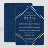 Elegant Blue High School 2025 Afstudeerfeest Kaart (Voorkant / Achterkant)