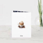 Elegant Blue Hot Chocolate Merry Christmas Kaart (Achterkant)