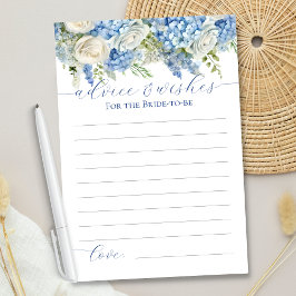 Elegant Blue Hydrangea Advies en Wensen Kaart