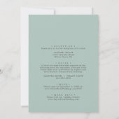 Elegant Blue Hydrangea | Alles-in-één-bruiloft wit Kaart (Achterkant)