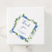Elegant Blue Hydrangea Baby shower Hartelijk dank Bedankjes Labels (In situ)