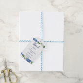 Elegant Blue Hydrangea Baby shower Hartelijk dank Cadeaulabel (Met Touw)