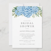 Elegant Blue Hydrangea Bloemen Vrijgezellenfeest Kaart (Voorkant)