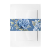 Elegant Blue Hydrangea Bloemen Waterverf Bruiloft Uitnodigingen Wikkel (Voorkant Voorbeeld)