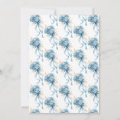 Elegant Blue Hydrangea Bow Baby shower Kaart (Achterkant)