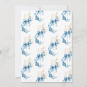 Elegant Blue Hydrangea Bow Champagne Vrijgezellenf Kaart (Achterkant)