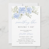 Elegant Blue Hydrangea Bridal Shower Kaart (Voorkant)