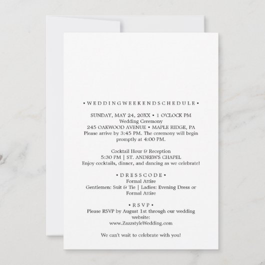 Elegant Blue Hydrangea Bridal Shower Kaart (Achterkant)