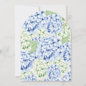 Elegant Blue Hydrangea Bridal Shower Kaart (Achterkant)