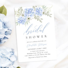 Elegant Blue Hydrangea Bridal Shower