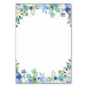 Elegant Blue Hydrangea Bruiloft Escort Kaart (Achterkant)