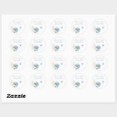 Elegant Blue Hydrangea Dank u Sticker Logo (Vel)