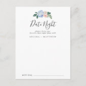 Elegant Blue Hydrangea Date Night Idea Kaarten (Voorkant)