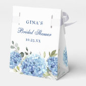 Elegant Blue Hydrangea Eucalyptus Vrijgezellenfees Bedankdoosjes (Achterkant)