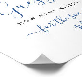 Elegant Blue Hydrangea Eucalyptus Vrijgezellenfees Poster (Hoek)