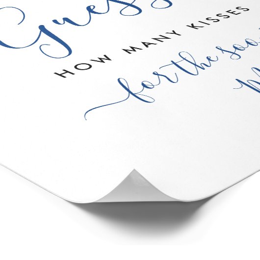 Elegant Blue Hydrangea Eucalyptus Vrijgezellenfees Poster (Hoek)