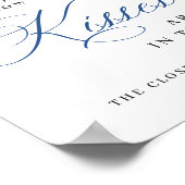 Elegant Blue Hydrangea Eucalyptus Vrijgezellenfees Poster (Hoek)