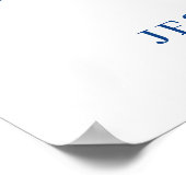 Elegant Blue Hydrangea Eucalyptus Vrijgezellenfees Poster (Hoek)