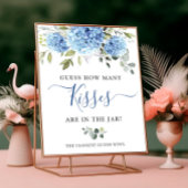 Elegant Blue Hydrangea Eucalyptus Vrijgezellenfees Poster