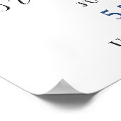 Elegant Blue Hydrangea Eucalyptus Vrijgezellenfees Poster (Hoek)