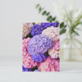 Elegant Blue Hydrangea Floral afbeelding Briefkaart (Staand voorkant)
