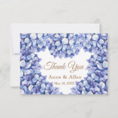 Elegant Blue Hydrangea Floral Bedankkaart (Voorkant)