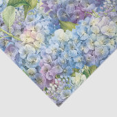 Elegant Blue Hydrangea Floral Pattern Decoupage Tissuepapier (Detail)