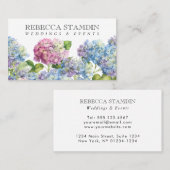 Elegant Blue Hydrangea Floral Professional Visitekaartje (Voorkant / Achterkant)