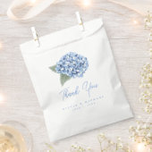 Elegant Blue Hydrangea Floral Wedding Bedankzakje (Geknipt)